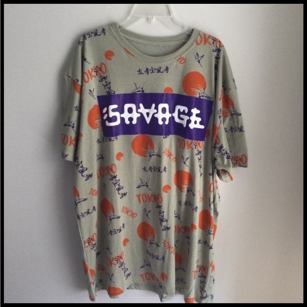 Tokyo Hustle Size 3XL Men's Graphic Asian T Shirt NWT